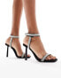 Steve Madden Elitist embellished strappy sandal in black and silver