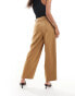 ASOS DESIGN Petite tailored barrel leg trouser in brown