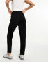 ASOS DESIGN Petite jersey tapered suit trousers in black