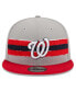 Men's Gray, Red Washington Nationals Band 9FIFTY Snapback Hat