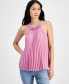 Women's Pleated Chain-Trim Top, Created for Macy's