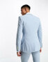 ASOS DESIGN wedding super skinny suit jacket in pale blue