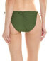 Pq Swim Detail Tie Full Bikini Bottom Women's Green L