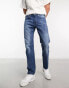 Levi's 502 tapered fit jeans in dark blue wash