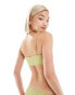 Monki mix and match underwire bikini top in light khaki green