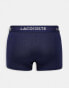 Lacoste 3 pack trunks in navy