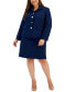 Plus Size Crepe Wing-Collar Jacket & Slim Skirt Suit