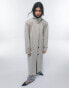 Topshop ultimate formal trench coat with extreme shoulders in sage