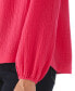 Plus Size Solid Gauze Long Sleeve Top