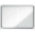 NOBO Premium Plus 8xA4 Sheets Magnetic White Surface Interior Display Case With Sliding Door refurbished