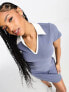 Hollister polo dress in grey/blue