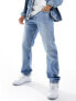 ONLY & SONS straight fit jeans in mid blue wash