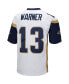 Men's Kurt Warner White Los Angeles Rams Big and Tall 2001 Retired Player Replica Jersey