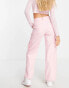 Daisy Street wide leg low rise Y2K cargo trousers in baby pink