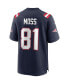 Men's Randy Moss Navy New England Patriots Game Retired Player Jersey