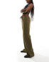 Stradivarius pull on trouser in khaki