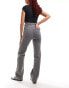 Dr Denim Moxy straight leg jeans in light grey mist plain