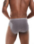 ASOS DESIGN capsule collection rib brief in charcoal