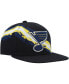 Men's Black St. Louis Blues Vintage-Like Paintbrush Snapback Hat