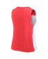 Women's Red/White Kansas City Chiefs Script Colorblock Tank Top