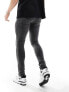 COLLUSION x001 mid rise skinny jean in washed black