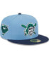 Men's Light Blue, Navy Pittsburgh Pirates Green Undervisor 59FIFTY Fitted Hat