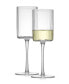 Elle Fluted Cylinder White Wine Glasses, Set of 2