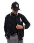 Polo Ralph Lauren player logo fleece baseball jacket in black