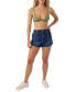 Juniors' Tasia Rigid Paperbag-Waist Jean Shorts