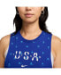 Women's Blue Team USA Icon Allover Print Muscle Tank Top