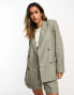 & Other Stories co-ord linen blazer in khaki