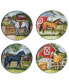 Clover Farm 4-Pc. Canape Plates asst.