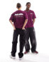 New Balance Home Again unisex short sleeve top in burgundy - exclusive to ASOS