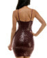 Juniors' Sequin Sleeveless Bodycon Dress