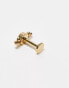 Kingsley Ryan multi ball gem labret earring in gold plated