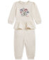 Baby Girl Ruffled Fleece Sweatshirt & Jogger Pant Set