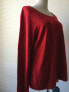 Karen Scott Women's Embellished Scoop Neck Sweater Red Cherry Size L