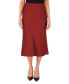 Women's Satin A-Line Pull-On Midi Skirt