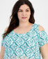 Plus Size Myra Ombré Cold-Shoulder Top, Created for Macy's