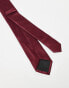 ASOS DESIGN tie in burgundy