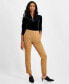 Petite Mid-Rise Pull-On Straight-Leg Pants