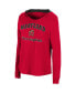 Women's Red Maryland Terrapins Catalina Hoodie Long Sleeve T-Shirt