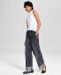 Women's Wide-Leg Utility Cuffed Jeans, Created for Macy's