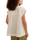 Women's Modern Cotton Popover V-Neck Top