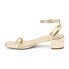 BEACH by Matisse Belle Metallic Block Heels Ankle Strap Womens Gold Dress Sanda