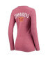 Women's Burgundy Washington Commanders Scoop Neck Tri-Blend Long Sleeve T-shirt