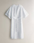 Openwork cotton dressing gown