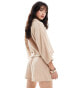 Vero Moda textured shorts co-ord in beige