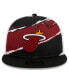 Men's Black/White Miami Heat Tear Trucker 9FIFTY Adjustable Hat