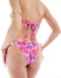 Bright Swimwear maria primavera tie side bikini bottom in pink